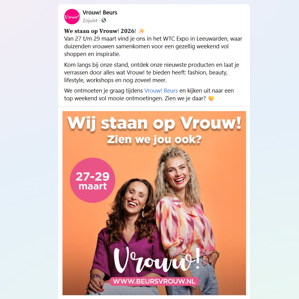voorbeeld bericht Vrouw!