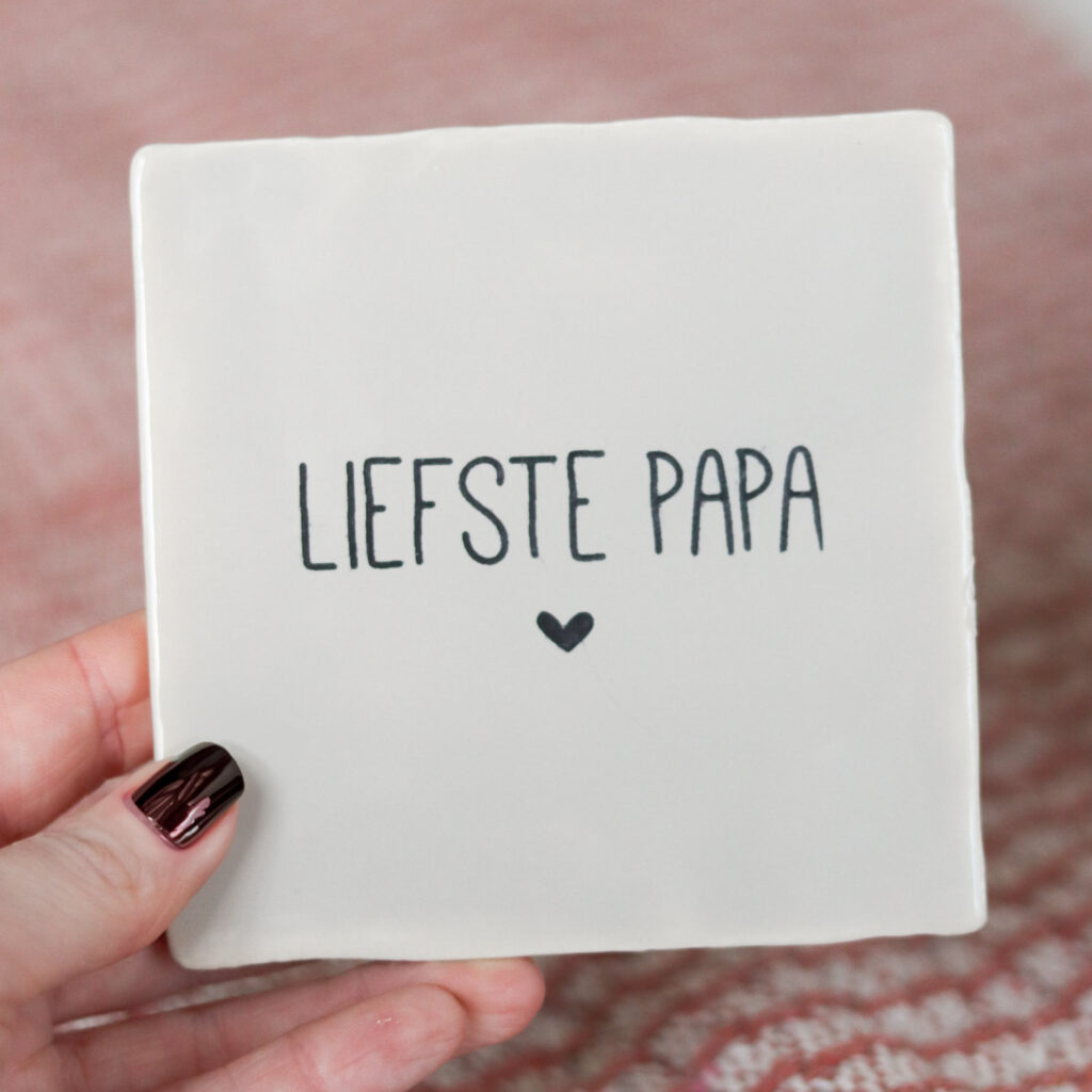 Fien en Feau tegel liefste papa-vierkant